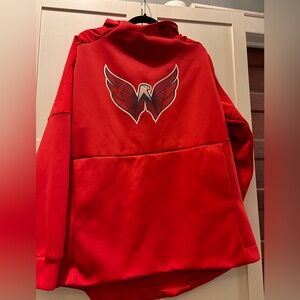 Adidas Washington Capitals pull over red hooded sweatshirt size XL